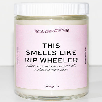 A Rip Wheeler scented candle by cool girl candles for fans of Yellowstone. A candle that smells like rip wheeler from yelllowstone