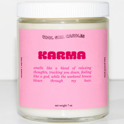 A taylor swift inspired karma candle based on her midnights album. The perfect swiftie gift!