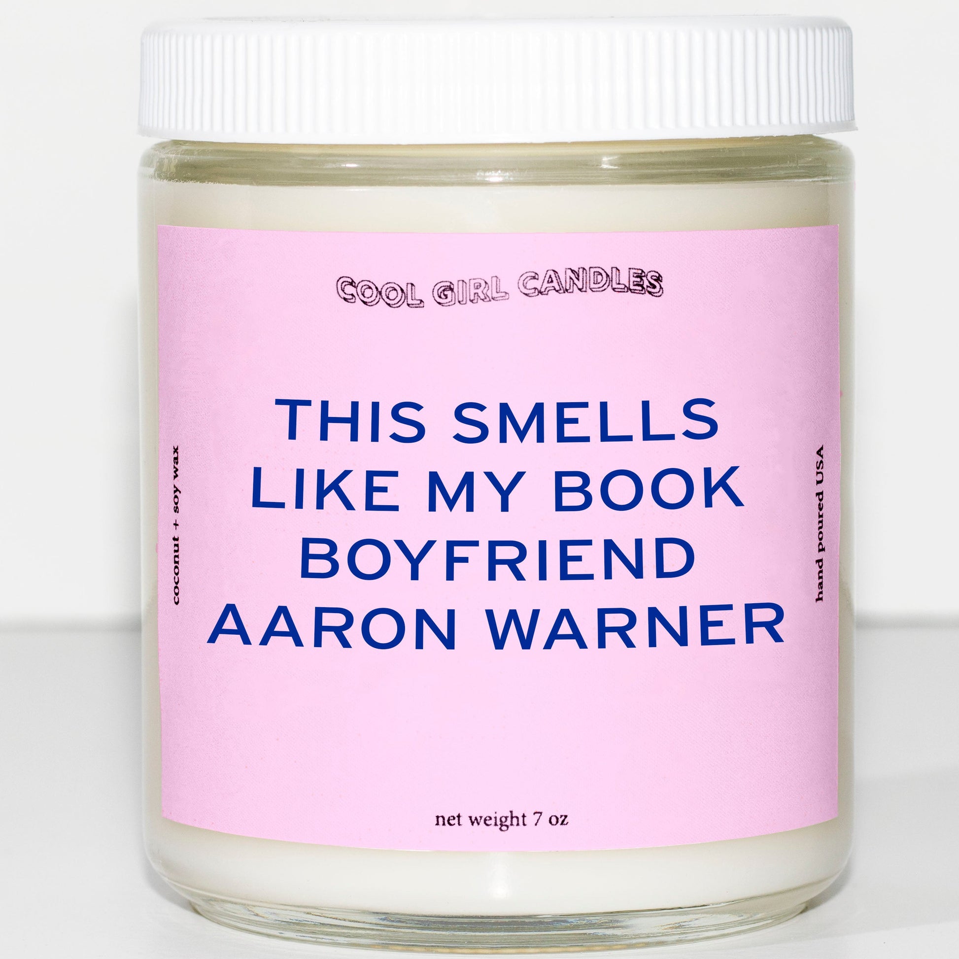 cool girl candles this smells like my book boyfriend aaron warner candle the shatter me book series fan gift bookish candle gift for book nerd
