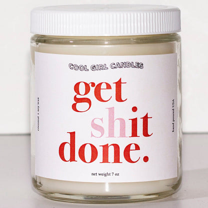 get shit done productivity gift candle by cool girl candles
