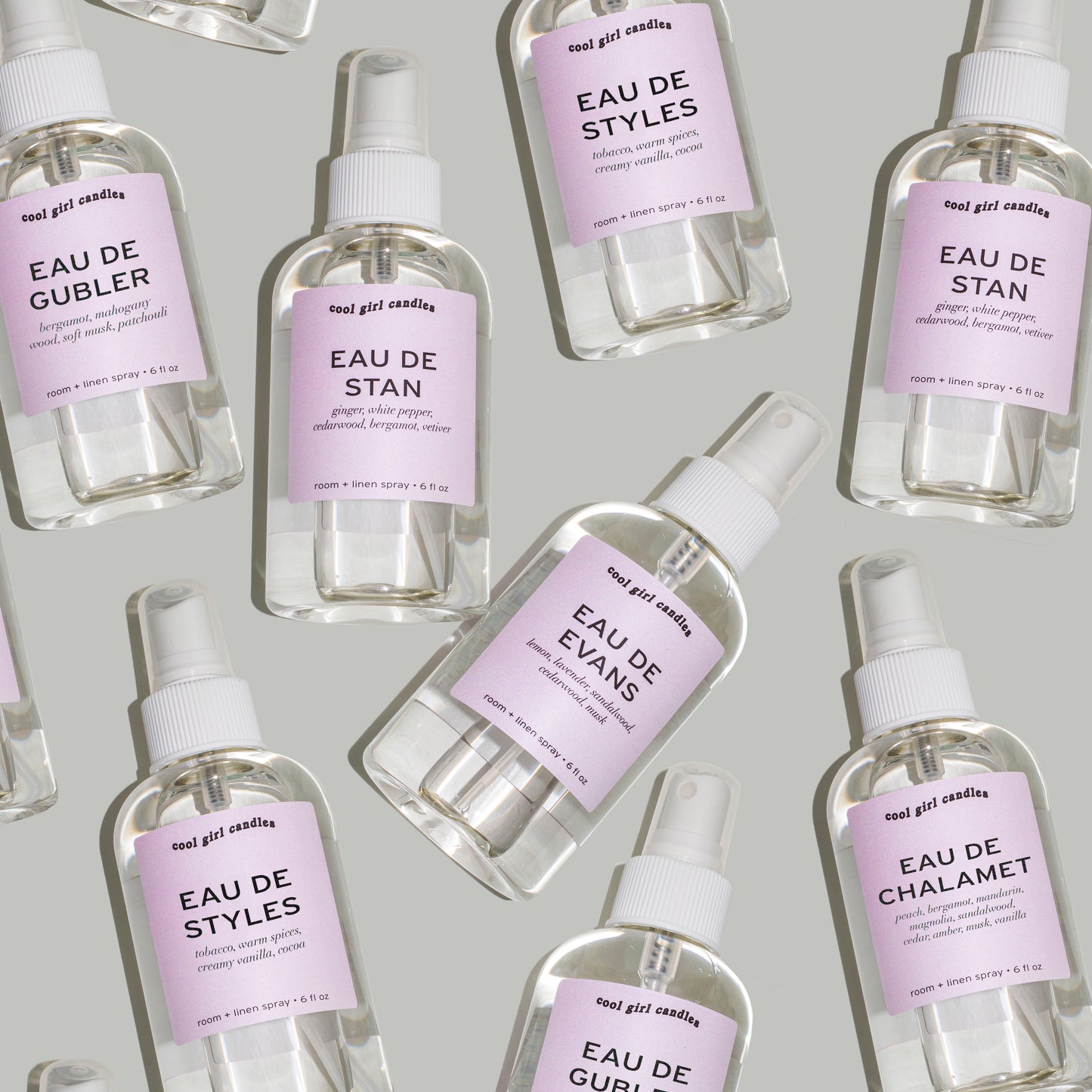 cool girl candles Chris Evans room spray. A room and linen spray inspired by celebrities including Timothee Chalamet, Harry Styles, Chris Evans, Sebastian Stan, and Matthew Gray Gubler