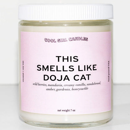 This candle smells like Doja Cat Scented Candle