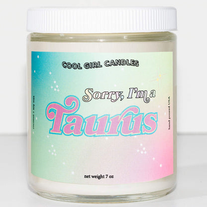 Taurus horoscope candle | Our Taurus zodiac candle has scents of sea salt, soft florals, and ozone notes for a calming, zen scent