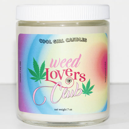 weed lovers club candle