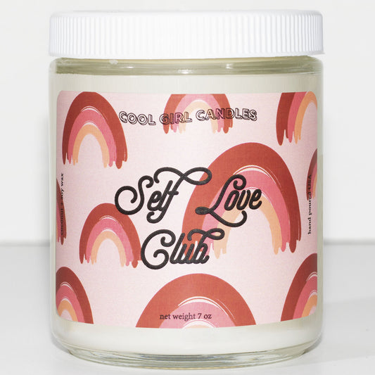 self love club aesthetic candle