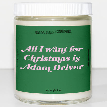 all i want for christmas is adam driver candle this smells like adam driver candle cute christmas decor aesthetic candle