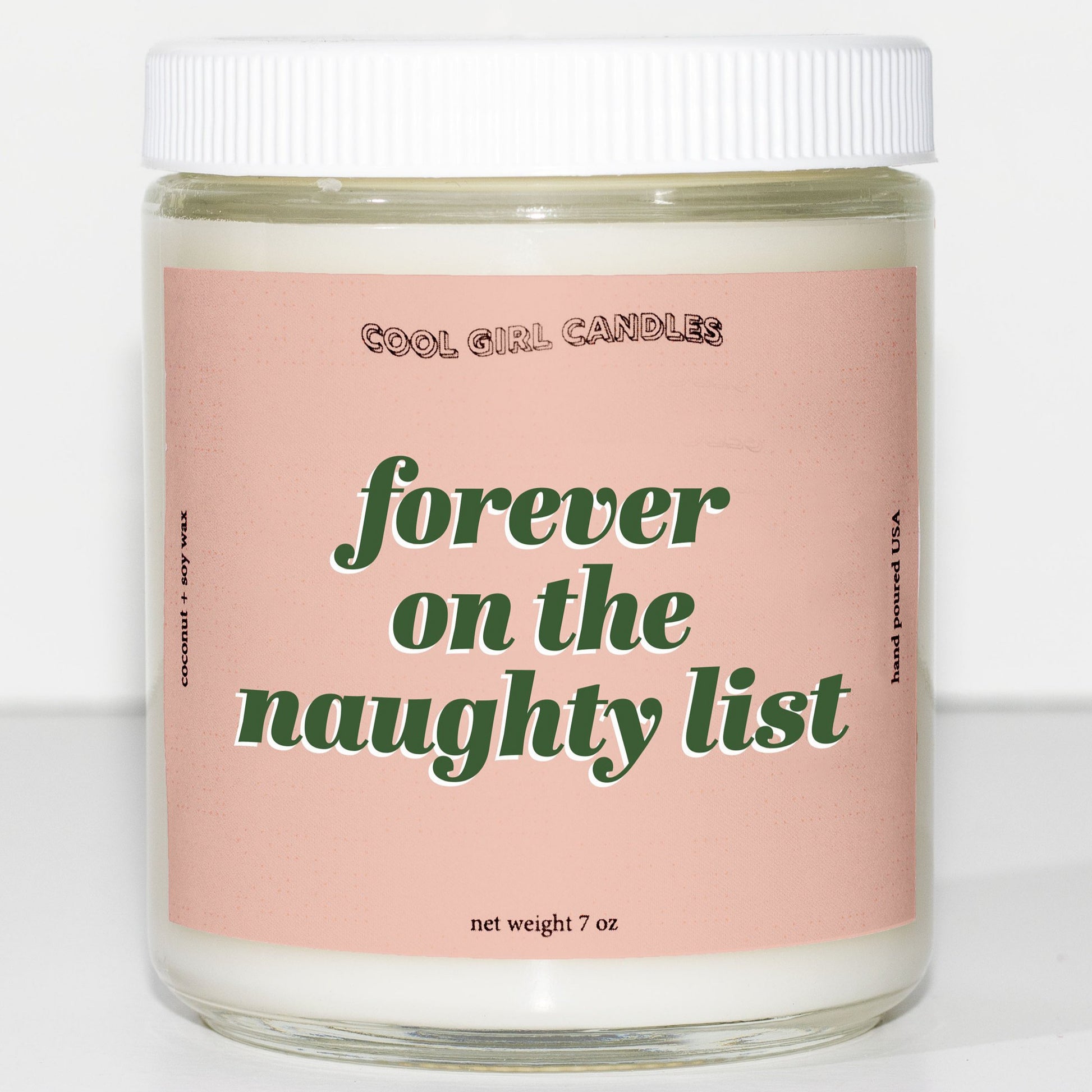 foreveer on the naughty list candle cute christmas candle funny christmas candle