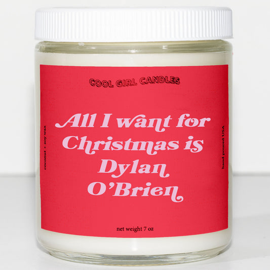 all i want for christmas is dylan obrien candle this smells like dylan obrien cute aesthetic candle christmas decor ideas