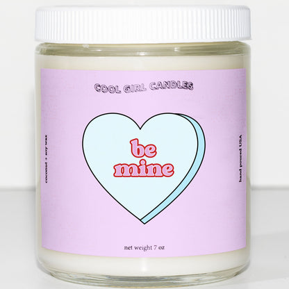 be mine candy heart candle cute valentines candle