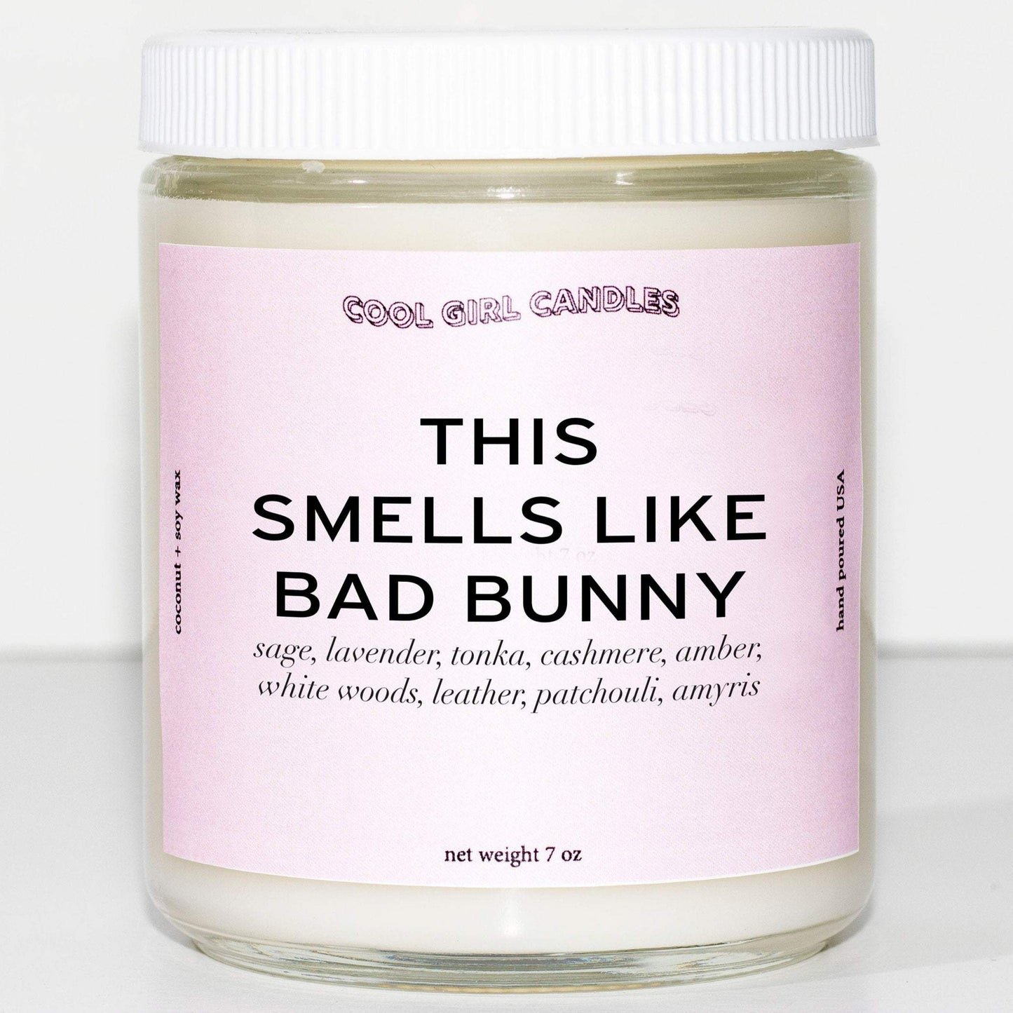this smells like bad bunny candle by cool girl candles