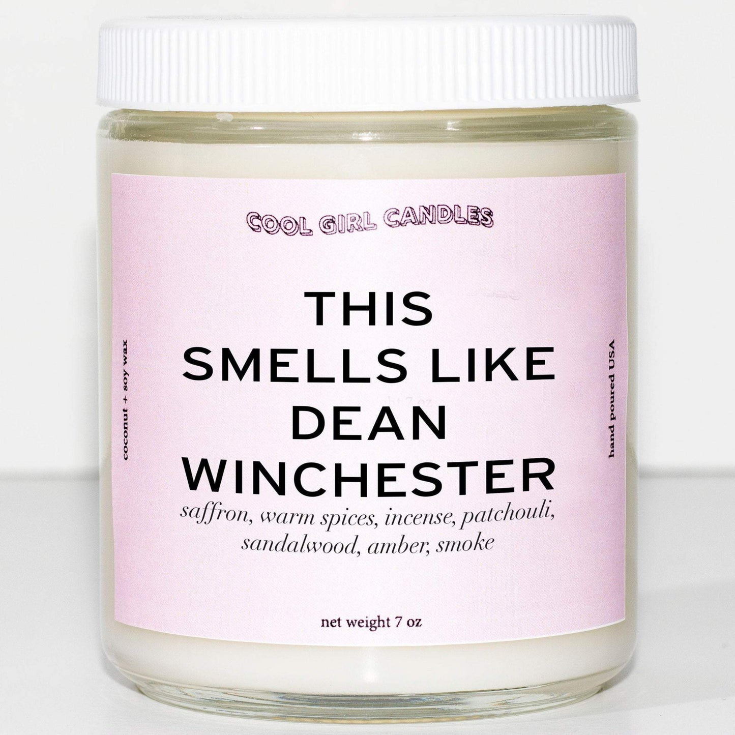 this smells like dean winchester candle by cool girl candles