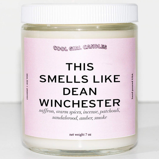 this smells like dean winchester candle by cool girl candles
