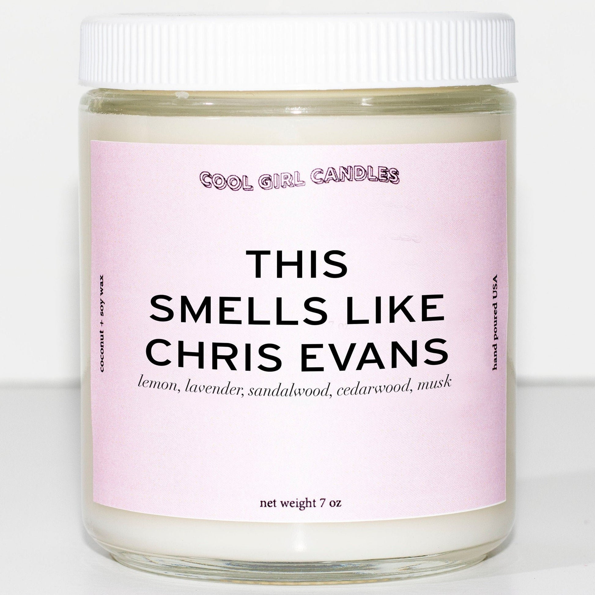 this smells like chris evans candle cute aesthetic captain america marvel candle merch