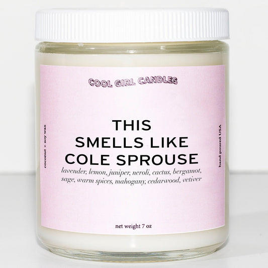 cool girl candles this smells like cole sprouse candle aesthetic candle cute candle aesthetic room decor funny candle cole sprouse merch riverdale merch hilarious candle dealers