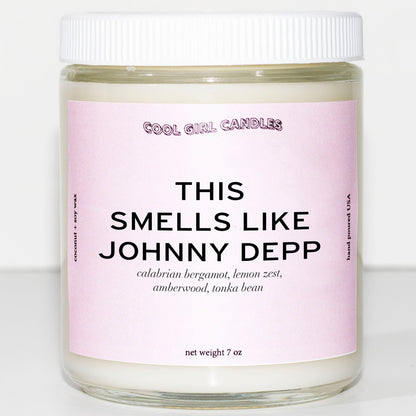 cool girl candles this smells like johnny depp candle aesthetic pink jar candle hilarous candle dealers johnny depp merch cute aesthetic candle