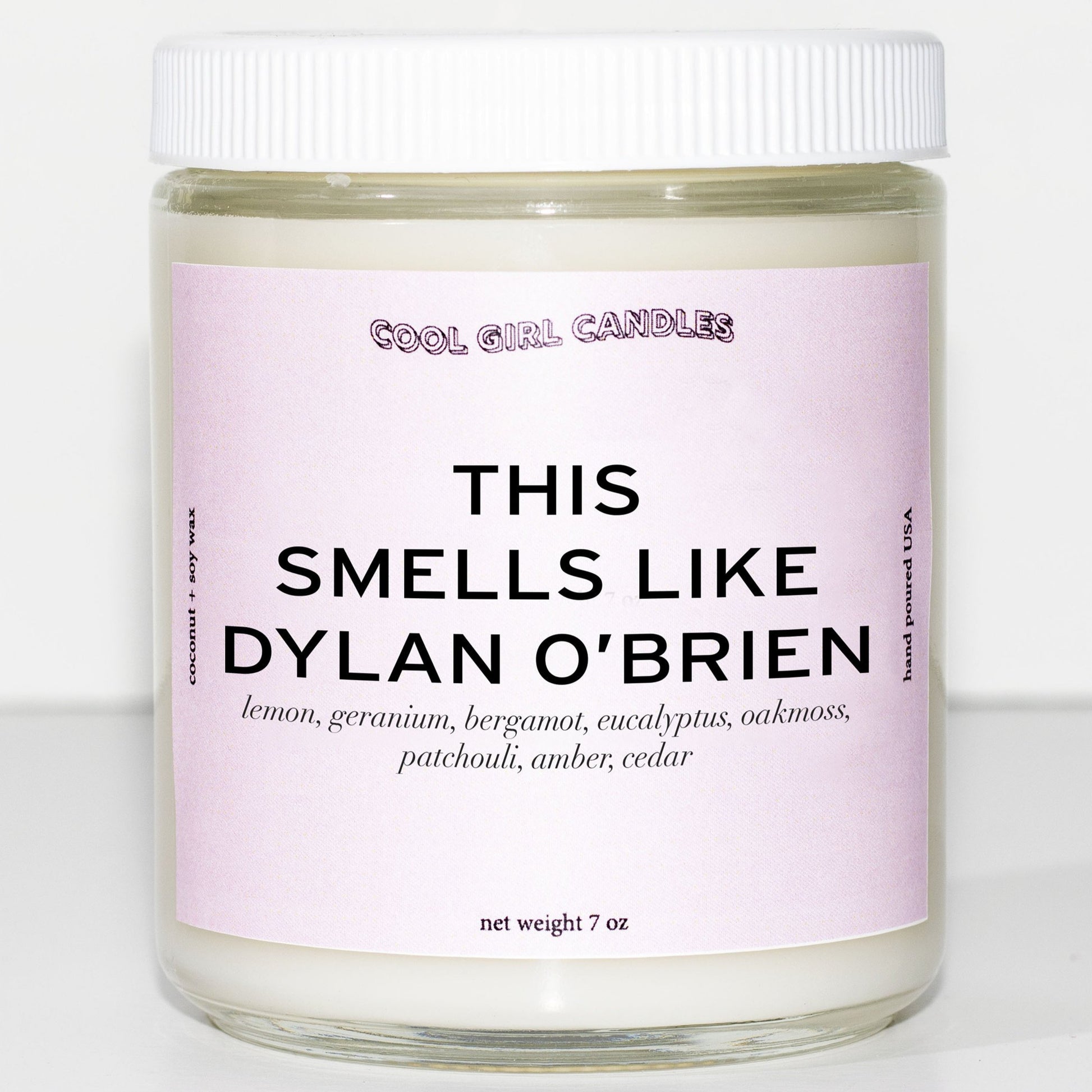cool girl candles this smells like dylan o'brien candle cute aesthetic pink scented candle hilarious candle dealers aesthetic room decor dylan o'brien merch