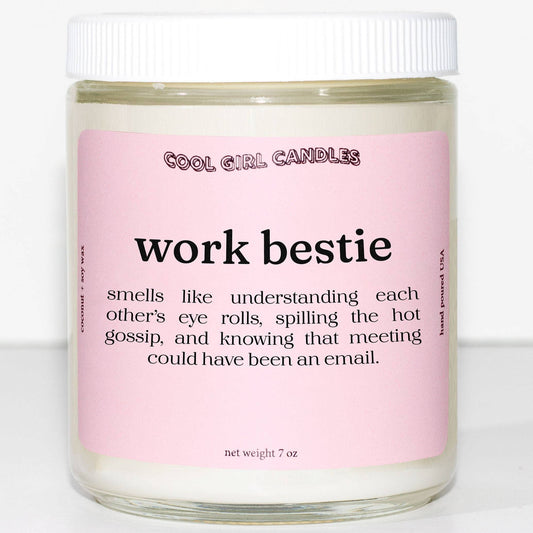 work bestie candle