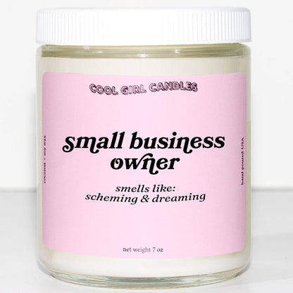 small business owner candle