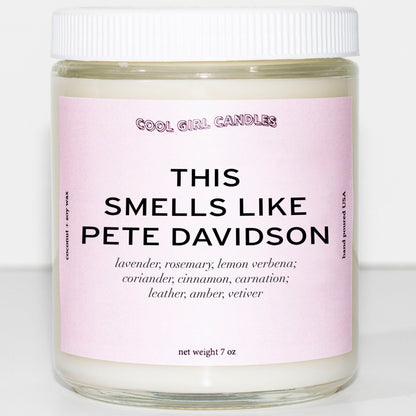 this smells like pete davidson candle cool girl candles celebrity candle candles that smell like celebrities pete davidson merch machine gun kelly candle MGK candle