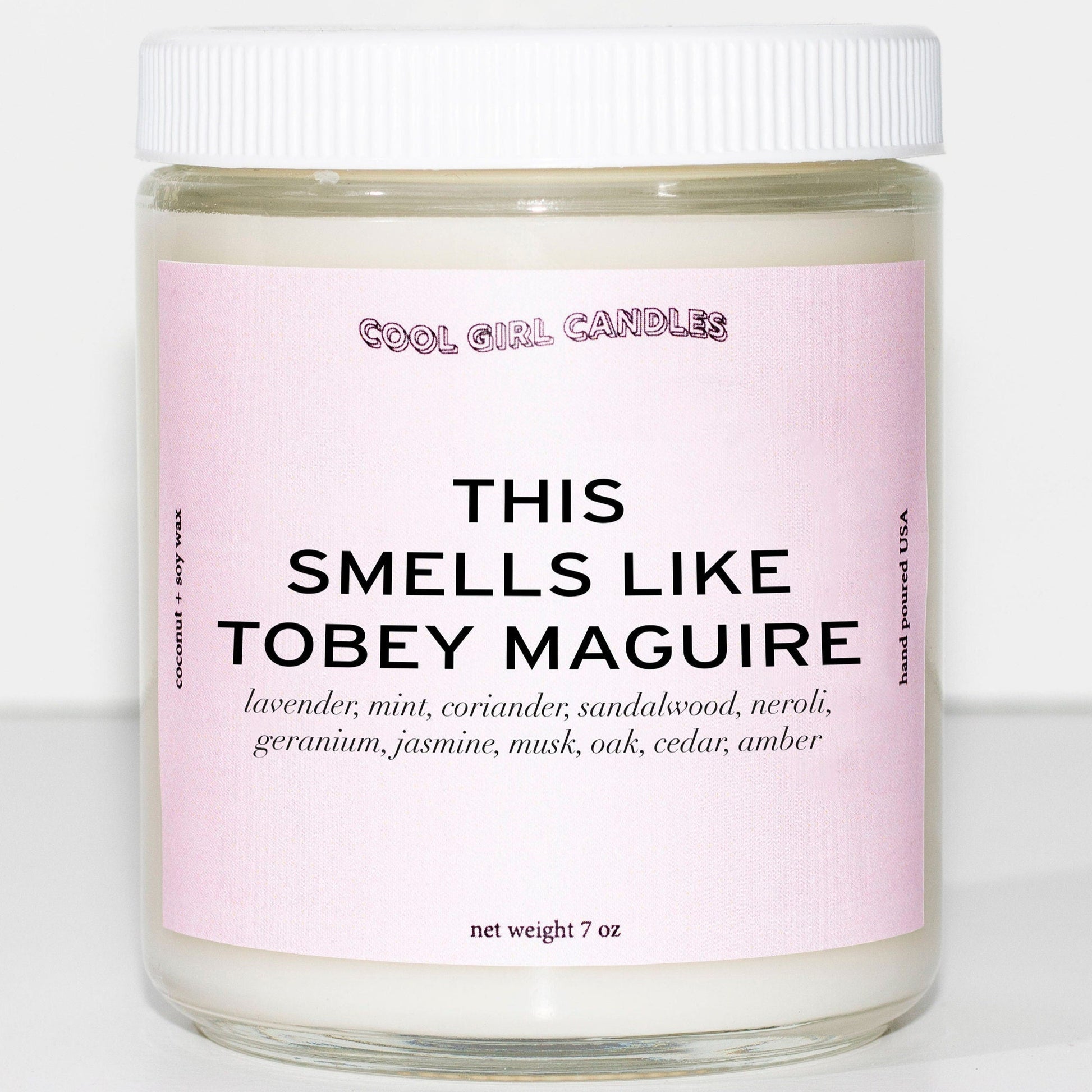 cool girl candles this smells like tobey maguire candle