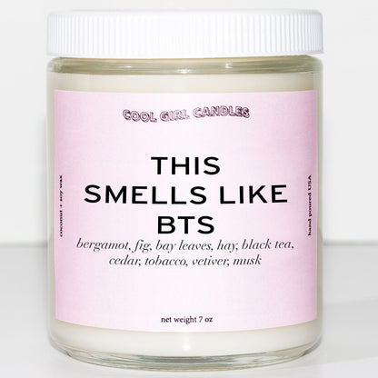 this smells like bts candle cool girl candles jimmin candle jungkook candle jimin candle bts merch