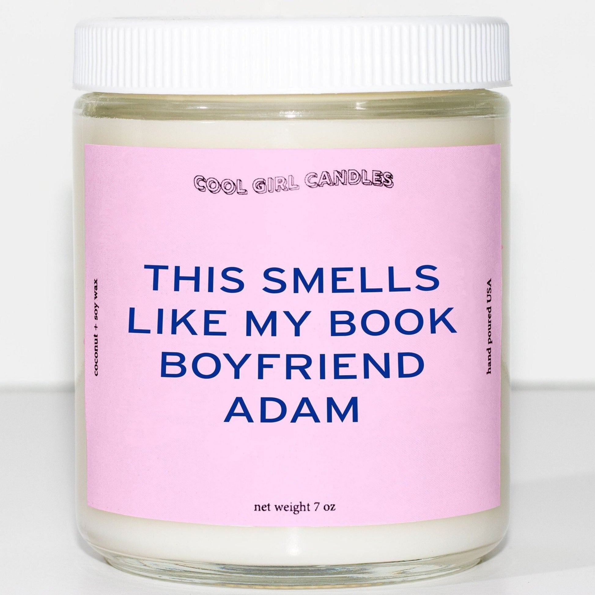 cool girl candles this smells like my book boyfriend adam candle the love hypothesis book fan gift bookish candle gift for book nerd