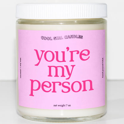 cool girl candles you're my person scented candle gift for your best friend greys anatomy themed gift for bestie