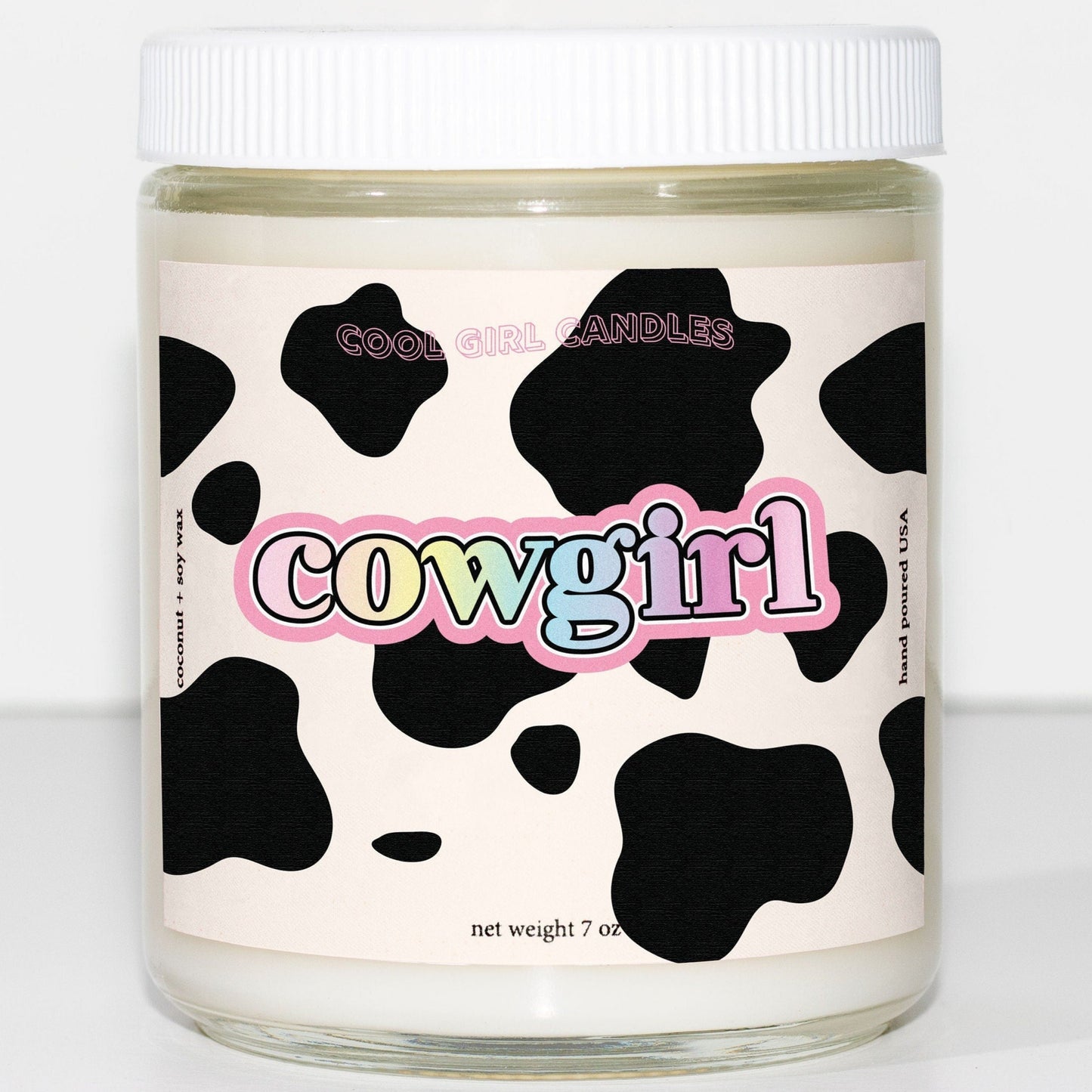cool girl candles cowgirl scented candle cosmic space cowgirl aesthetic room decor western aesthetic candle with cow print