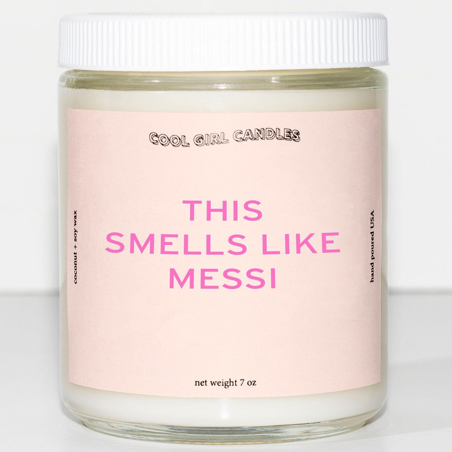this smells like messi scented candle