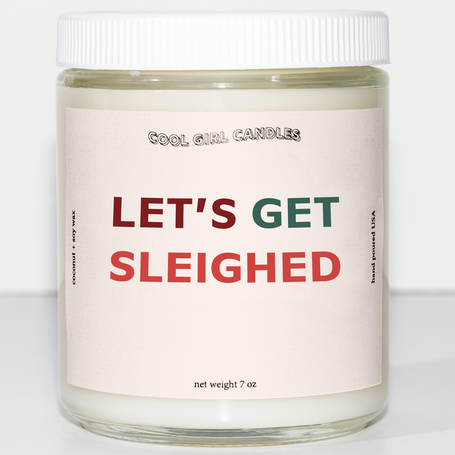 lets get sleighed candle cute christmas candle cool girl candles
