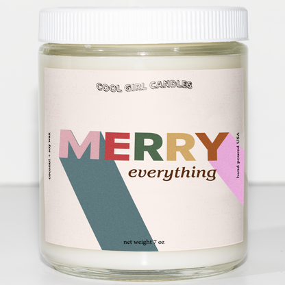 merry everything scented candle cute holiday candle cool girl candles